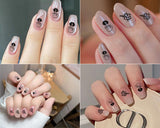 Middle Finger Nail Art Stickers 4 Sheets of Self-Adhesive Nail Decals 2 Styles x 6 Sizes Sticker Decal for Nail Designs