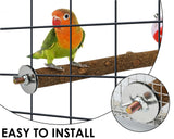 Bird Perch Stand Toy with Rotatable Balls, Wooden Perch for Bird Cage, Suitable for Green Cheeked Conure, Budgie, and Pineapple Conure