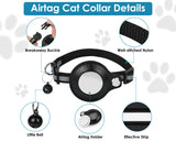 Cat Collar Compatible with Airtag 2 Pieces Adjustable 7-13 Inch Breakaway Cat Collar