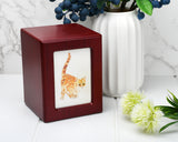 Dog Urns for Ashes with Photo Frame Wood Keepsake Pet Urns