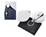 2 Pcs Belt Clip Retractable ID Badge Key Reel w/ 36 Inches Steel Chain