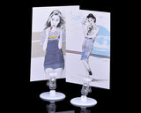 Adhesive Table Card Holders Photo Holder Clip Stands Set of 16