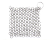 Stainless Steel Cast Iron Cleaner 8 x 6 Inches Chainmail Scrubber