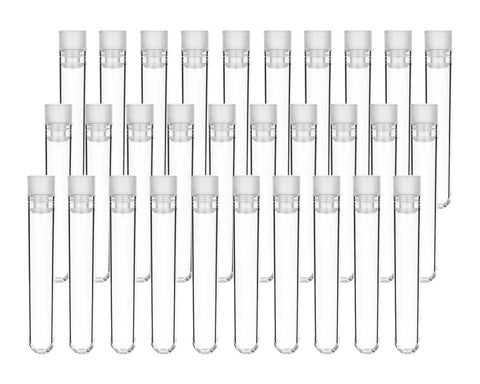 Plastic Test Tubes with Caps 30 Pieces Laboratory Tubes