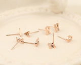 18K Gold Plated Personalized Initial Letter Stud Earring - A-Z